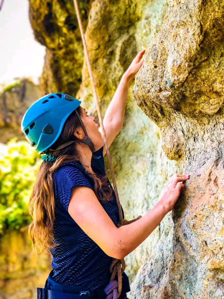 Sarah hiking at Sipi Falls
